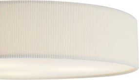 Nowoczesna lampa sufitowa biała z aksamitnym abażurem 46 cm 3-źródła światła - Luz