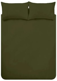 Flanelowa pościel dwuosobowa w kolorze khaki 200x200 cm Brushed – Catherine Lansfield