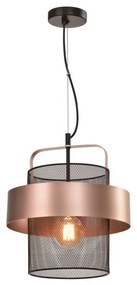 Metalowa lampa wisząca w czarno-miedzianym kolorze ø 30 cm Fiba – Candellux Lighting