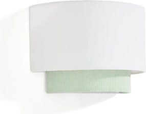 Białao-urkusowa lampa dziecięca z tekstylnym kloszem Bianella – Kave Home