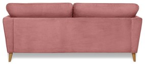 Różowa sztruksowa sofa 206 cm Paris – Scandic