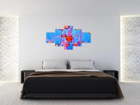 Obraz meduz w morzu (125x70 cm)