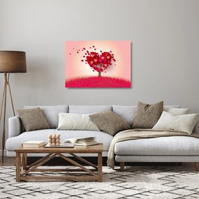 Obraz na szkle drzewa serca (70x50 cm)