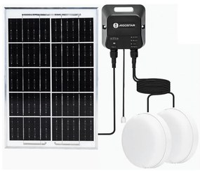 Aigostar - LED lampa solarna 2xLED/35W/12V 6000 mAh 6500K pr. 16,8 cm