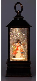 Dekoracyjny lampion świąteczny LED z wodą i brokatem, 23 cm