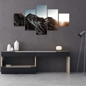 Obraz skalistego pasma górskiego (125x70 cm)