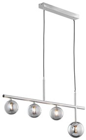 Jupiter 1902 - Żyrandol na lince NEPTUN 4xG9/14W/230V matowy chrom/przydymiony szary