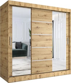 Szafa Z Przesuwnymi Frontami 200 Cm Dąb Artisan S5-K40