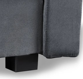 Sofa z Funkcją Spania ALUNA Rozkładana Wersalka Dwuosobowa Szara Nowoczesna do Salonu