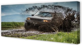 Fotoobraz na płótnie Terenowe Auto v Górach