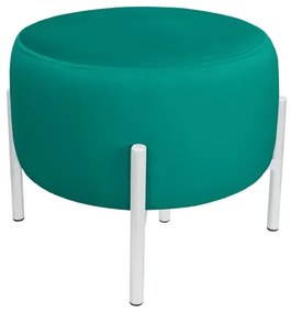 Pufa WILFRED MG VELVET morska/biała ATOS
