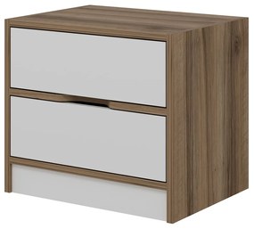 Stolik nocny Elina Walnut White