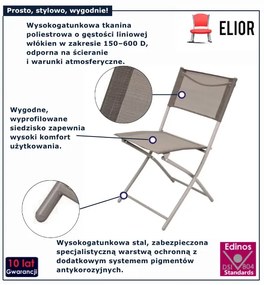 Zestaw składanych krzeseł beżowych H0-A84