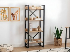 Rustykalna półka industrialna – 63 x 150 x 32 cm – Kolor szafirowy – Płyta wiórowa pokryta melaminą