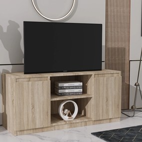 Szafka RTV stojąca MERAVIGLIA 120 cm do Salonu pod Telewizor - Dąb sonoma