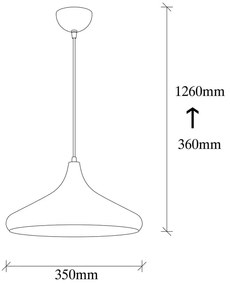 Lampa wisząca w kolorze złota z metalowym kloszem ø 35 cm Berceste – Opviq lights