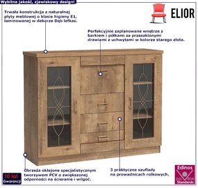 Witryna z barkiem dąb lefkas - Tilda 15X
