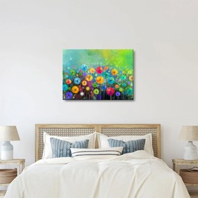 Obraz - Abstrakcyjne kwiaty (70x50 cm)