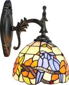 Brilagi - witrażowa lampa ścienna Tiffany JUNGLE 1xE14/40W/230V