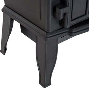 HOMCOM Elektrokamin, cichy kominek wolnostojący z efektem płomienia, piec kominkowy 2000W