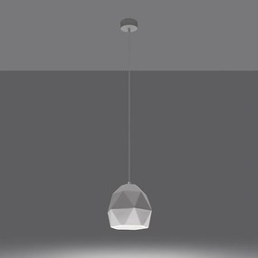 Lampy wiszące nowoczesny Mintx, ceramika - 1 źródło światła 3000K - L.20 x H.125 cm - biały