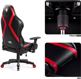Fotel dla graczy Diablo X-Horn 2.0 King Size czarno-czerwony