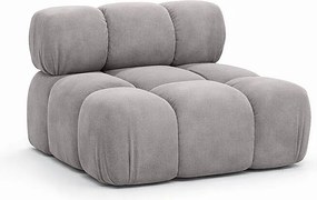 Moduł środkowy do systemu modułowego, tkanina welur Salvador, Szary, Selia