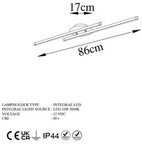 Lampa sufitowa LED w kolorze złota 10x86 cm Umut – Opviq lights