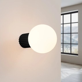 Kinkiet HALO czarny IP44 ryflowany SOLLUX  LIGHTING