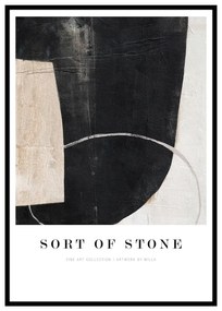 Obraz 52x72 cm Sort Of Stone – Malerifabrikken