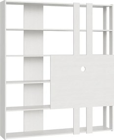 Regał otwarty Kato M z panelem TV Frassino biała