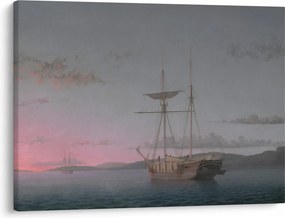 Obraz - Fitz Henry Lane, Lumber Schooners at Evening on Penobscot Bay, reprodukcje (70x50 cm)