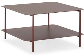 Metalowy stolik w kolorze terakoty 70x73 cm Beatrix – MOME