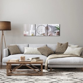 Obraz - Spa (z zegarem) (90x30 cm)