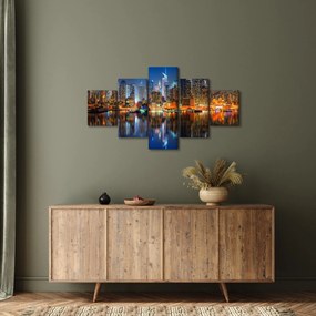 Obraz Manhattanu w nocy (125x70 cm)
