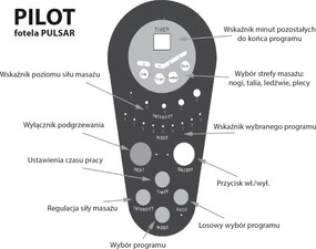 Rozkładany fotel z funkcją masażu Pulsar 2