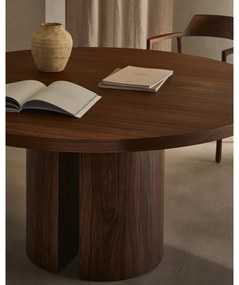 Okrągły stół z blatem w dekorze orzecha ø 150 cm Nealy – Kave Home