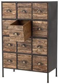 Czarno-brązowa metalowa komoda 60,5x92x33,5 cm Matteo – Bloomingville
