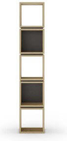 Czarny regał w dekorze dębu 32x167 cm Lofty – Marckeric
