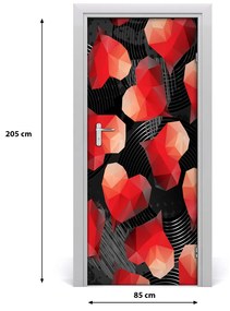 Naklejka fototapeta na drzwi Geometryczne serca