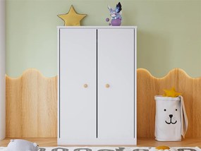 Szafa dla dzieci z drążkiem - w MD - Biała