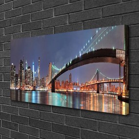 Obraz drukowany na płótnie Most nad Miejską Rzeką