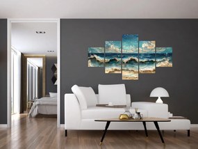 Obraz - Malowanie morza (125x70 cm)