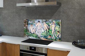Panel szklany do Kuchni Kąpiący się - Paul Cézanne