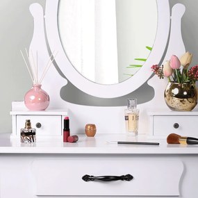 Ozdobny stolik ze stołkiem LINET NEW, biały