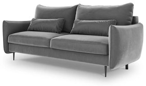 Jasnoszara sofa rozkładana ze schowkiem Cosmopolitan Design Vermont