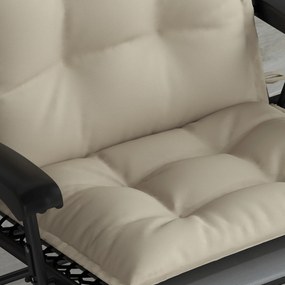 Outsunny Zestaw 2 poduszek na leżak ogrodowy, Wodoodporne, Beżowe, 50x116x5 cm