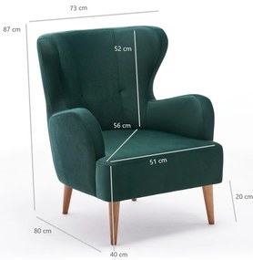 Fotel Karina Petrol Green