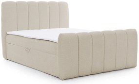 Beżowe tapicerowane łóżko chmurka H8-E12