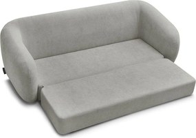 Jasnoszara rozkładana sofa z tkaniny szenilowej 228 cm Neyo – Bobochic Paris